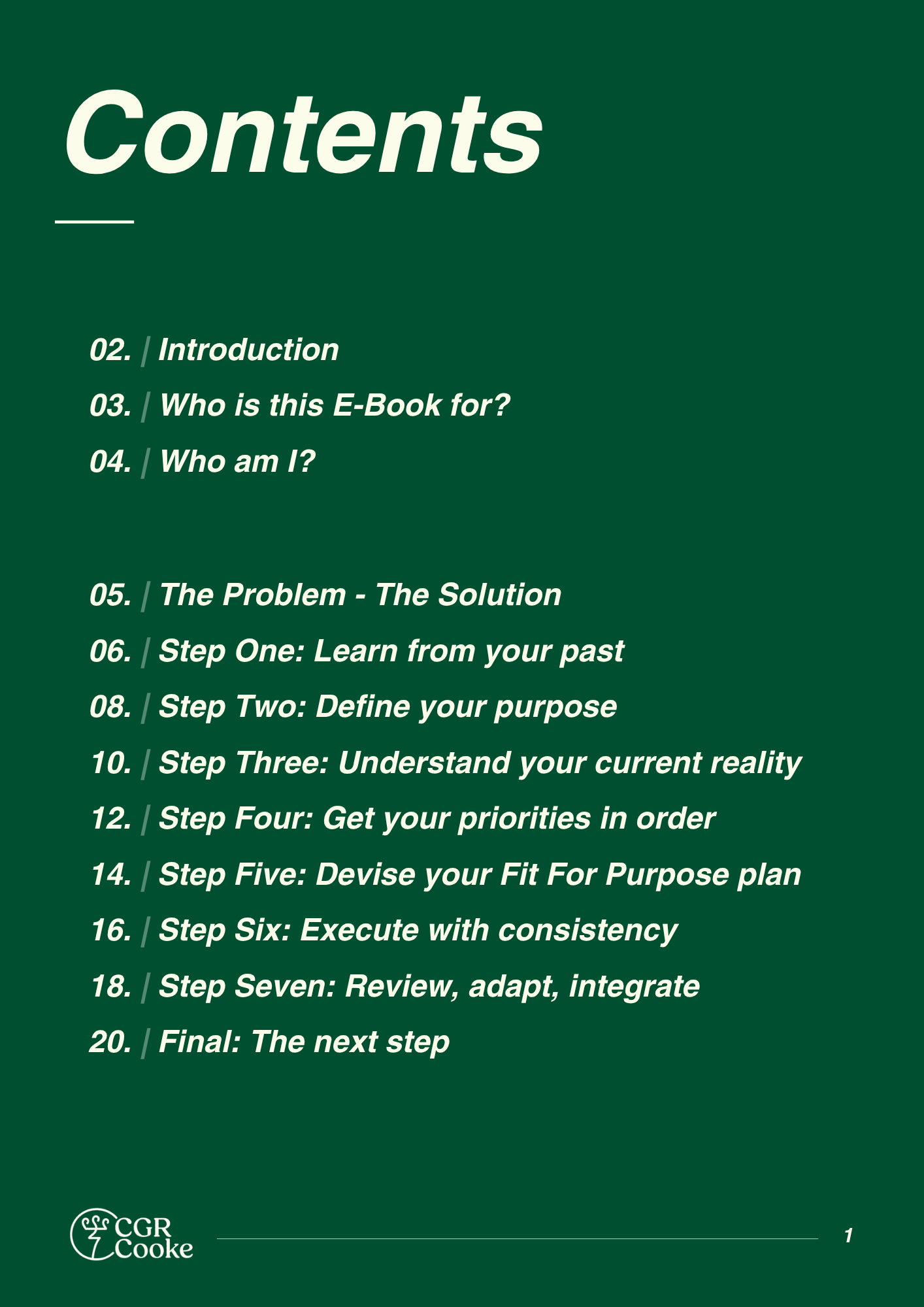 Fit For Purpose - 7 Steps to Finally Change Your Health