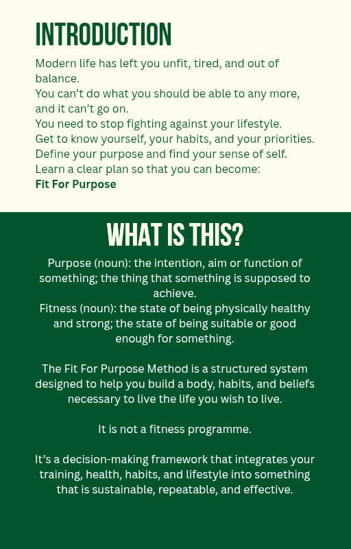 Fit For Purpose - 7 Steps to Finally Change Your Health